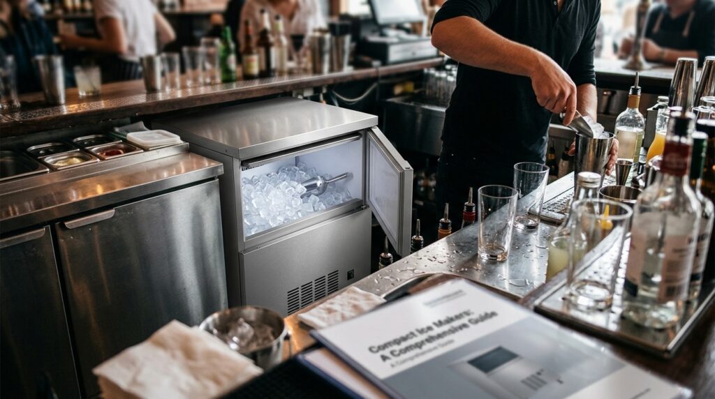 Can a compact ice maker handle peak demands in busy bars?
