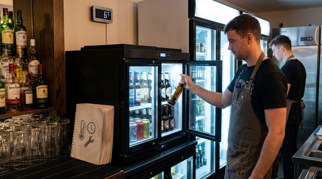 How do Unifrost Bottle Coolers compare to domestic small wine fridges for busy Irish bars and restaurants with limited space?