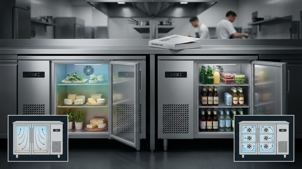 What’s the difference between static cooling and fan-assisted/ventilated undercounter fridges?
