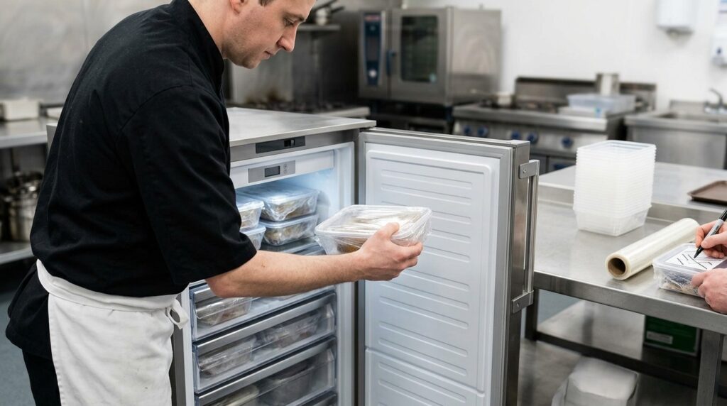 How does a frost-free undercounter freezer affect food quality in day-to-day catering use?