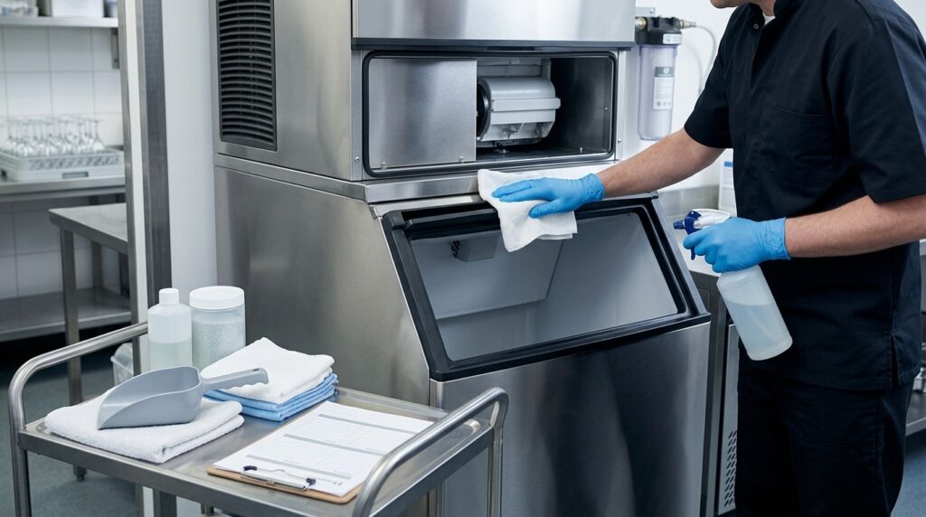 What is a model-specific cleaning schedule for Unifrost U165-125 and U230-175 ice machines?