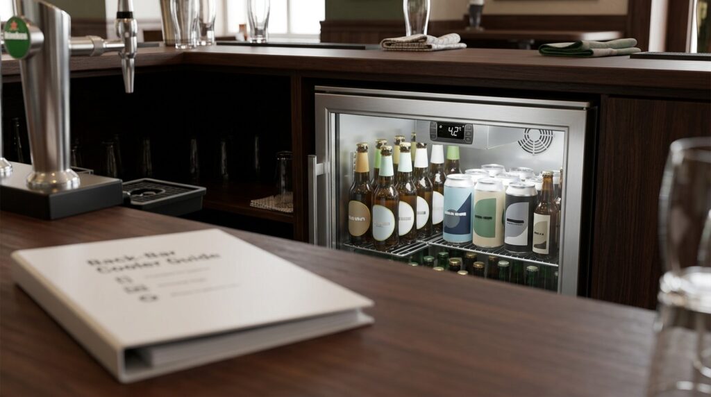What’s the ideal temperature range for a bottle cooler?