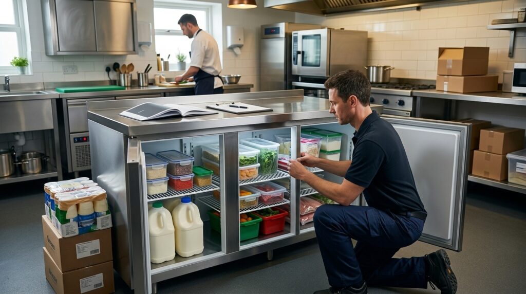How does fridge capacity help reduce costs in a business setting?