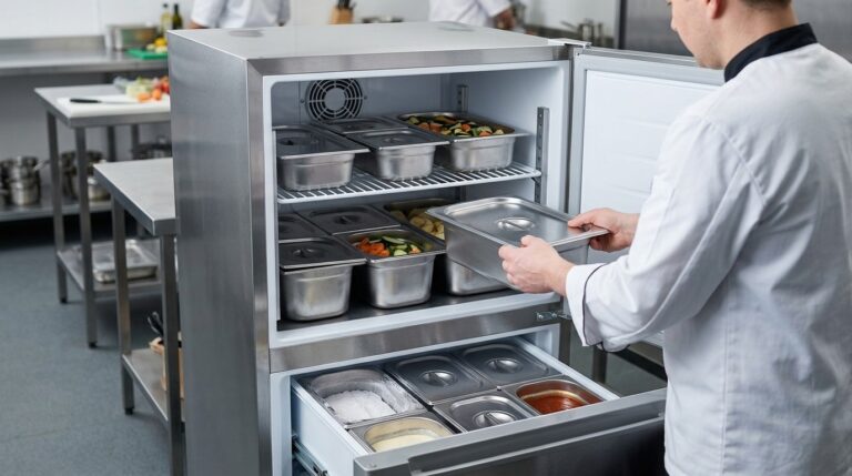 Can GN pans be used in both fridge and freezer compartments?