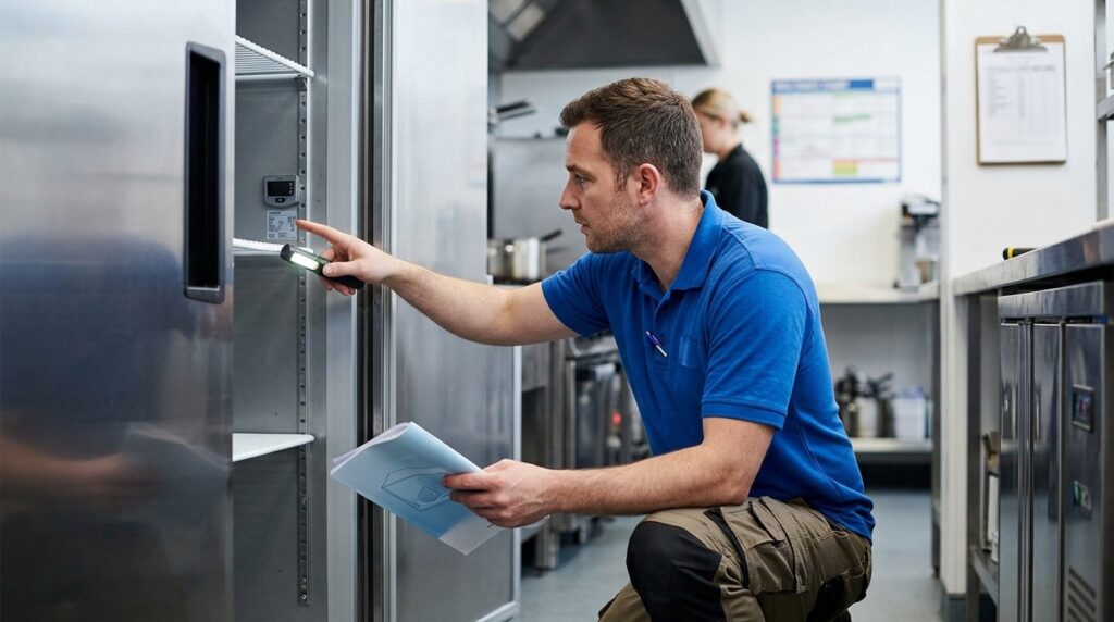 How do I find the model number on my Unifrost upright freezer?