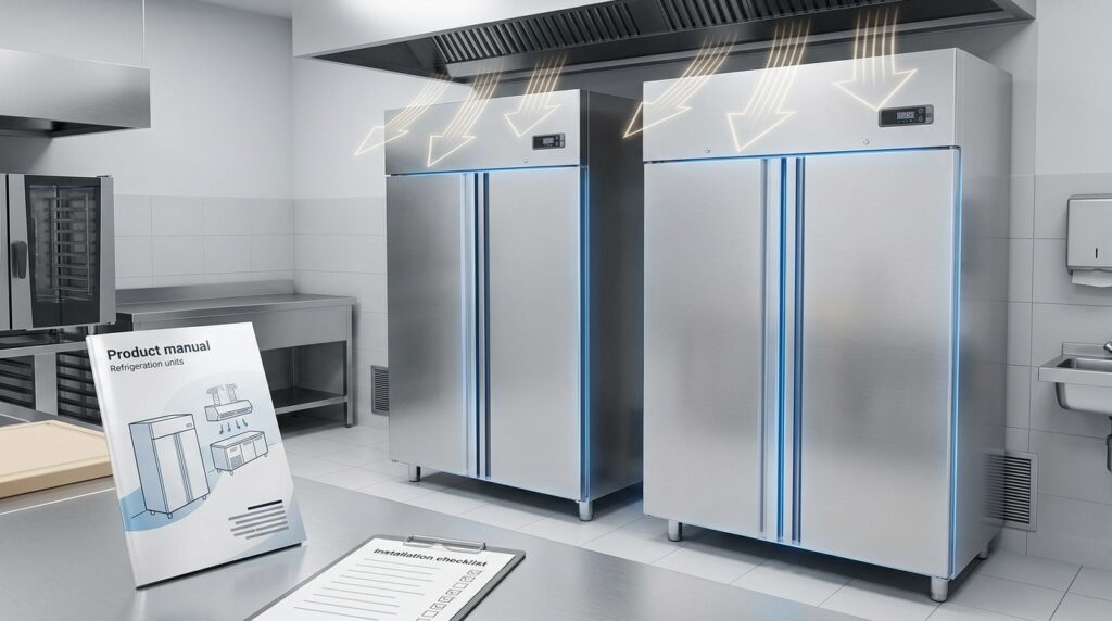 What installation clearances are needed for optimal performance of Unifrost coolers?