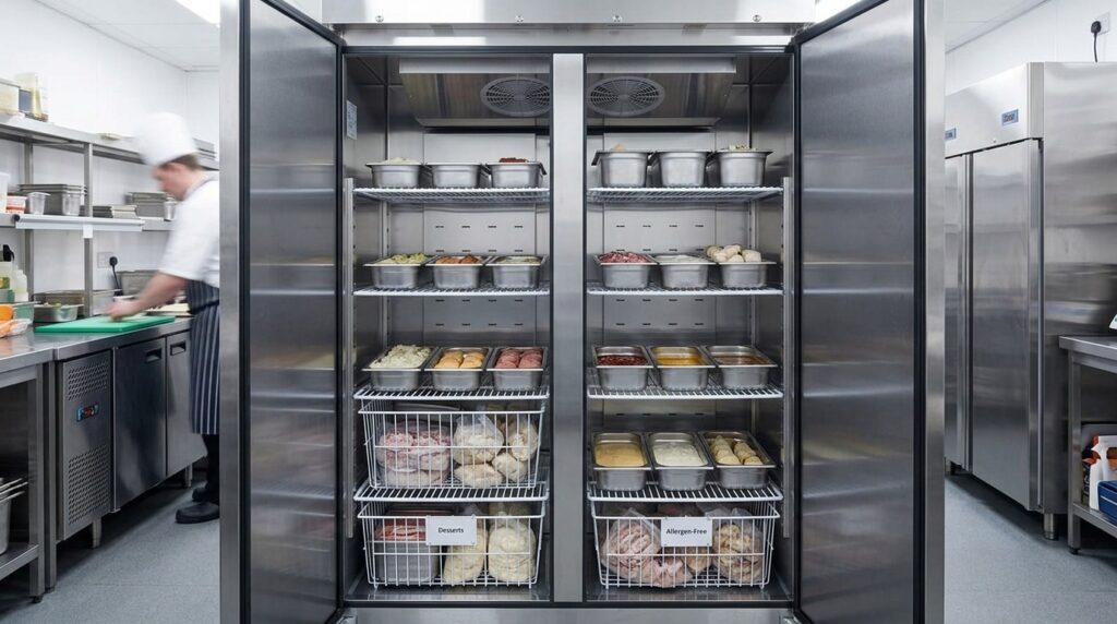 Unifrost F410SS Upright Freezer Planning Guide for Irish Hotel Banqueting Kitchens