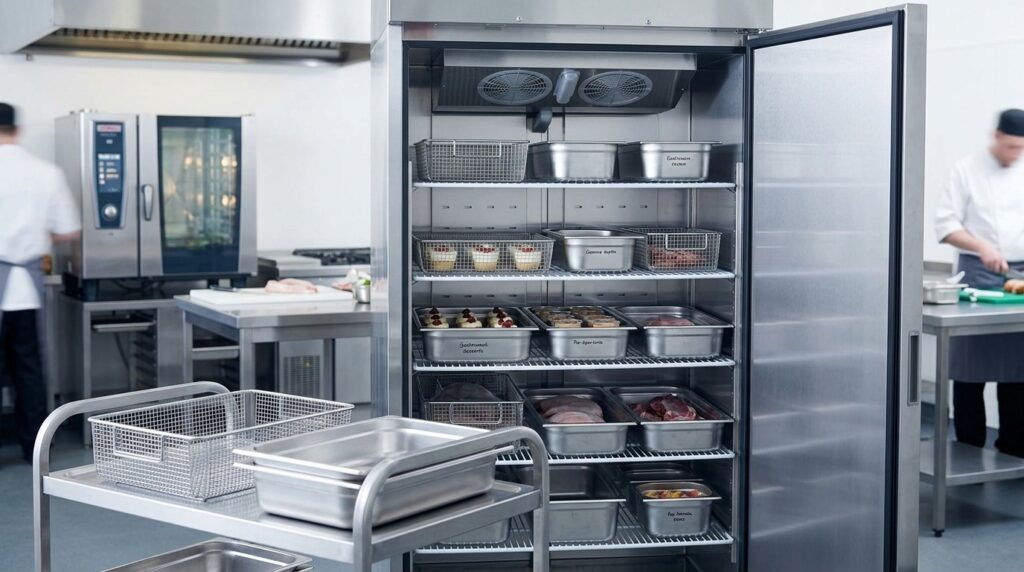 Optimizing GN Basket Plans for Unifrost F410SS Upright Freezer in Hotel Banqueting