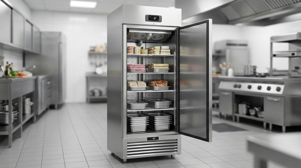 Unifrost F410SS Upright Freezer: Layout, Controller, and Energy Saving Hub